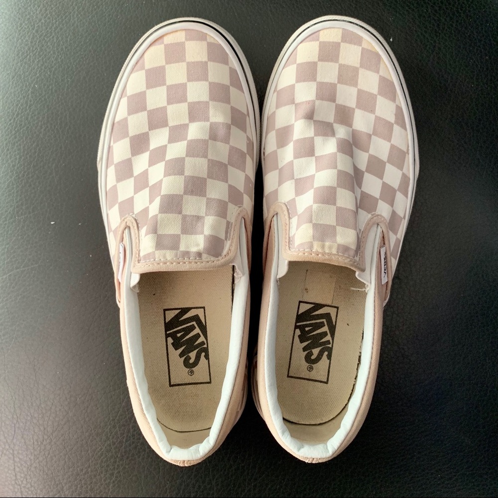 Vans rose/true white sneakers (womens 6.5)
